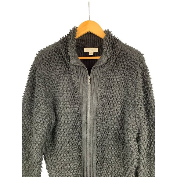 Treasure & Bond XS Black Textured Zip-Up Sweater Jacket - Picture 5 of 5